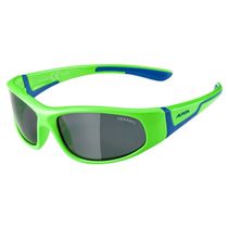 Alpina Flexxy Junior Glasses Neon Green/Blue Black Lens