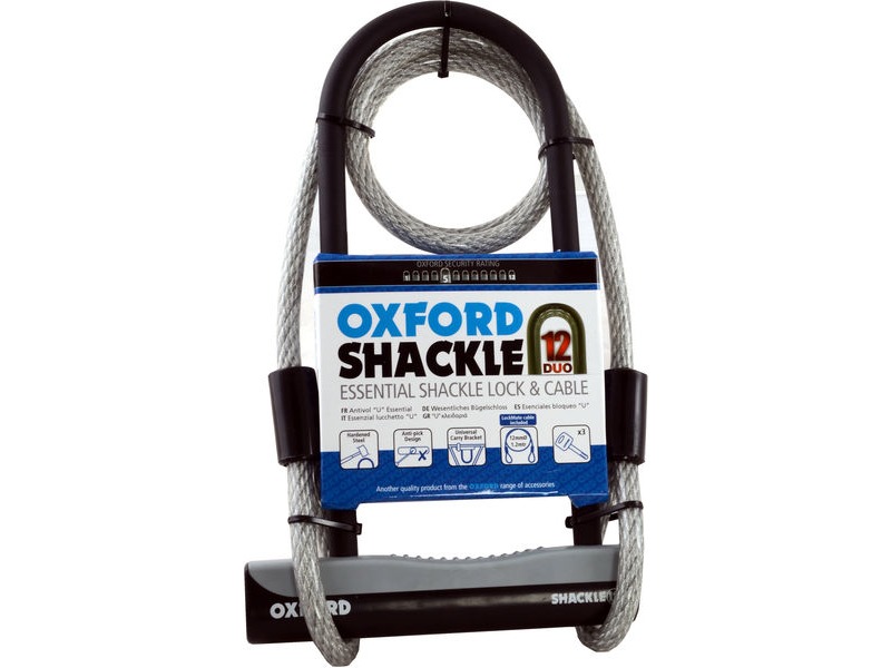 Oxford Shackle 12 Duo Lock and Cable 180 x 320cm Shackle, 12 x 1200mm Lock-mate Cable click to zoom image