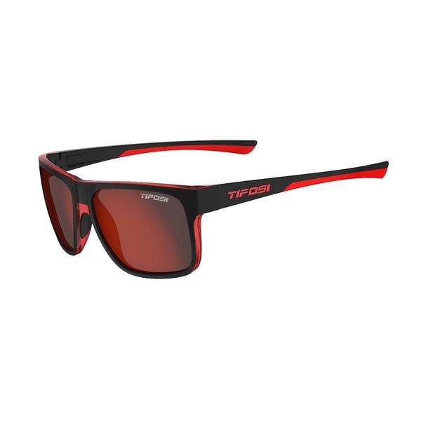 Tifosi Eyewear Swick Single Lens Eyewear Satin Black/Crimson/Smoke Red click to zoom image