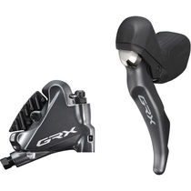 Shimano GRX ST-RX810 GRX 2-speed STI bled with BR-RX810 flat mount calliper, left rear