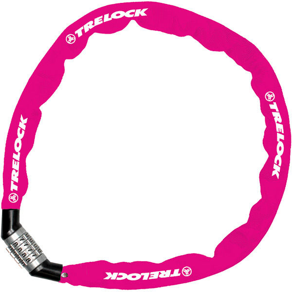 Trelock Chain Lock BC115 60cm x 4mm Combo Pink click to zoom image