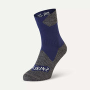 Sealskinz Bircham Waterproof All Weather Ankle Length Sock Small Blue/Grey Marl  click to zoom image