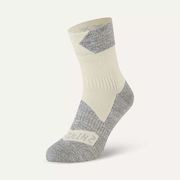Sealskinz Bircham Waterproof All Weather Ankle Length Sock Small Cream/Grey Marl  click to zoom image