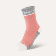 Sealskinz Foxley Mid Length Womens Active Sock Small/Medium Pink/Light Grey/Cream  click to zoom image