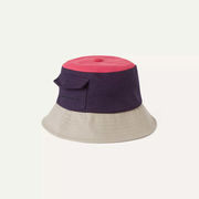 Sealskinz Lynford Waterproof Womens Colour Block Canvas Bucket Hat Small/Medium Navy/Pink/Cream  click to zoom image