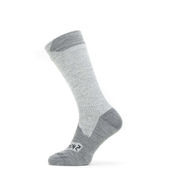 Sealskinz Raynham Waterproof All Weather Mid Length Sock Small Grey/Grey Marl  click to zoom image