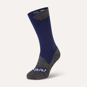 Sealskinz Raynham Waterproof All Weather Mid Length Sock Small Blue/Grey Marl  click to zoom image