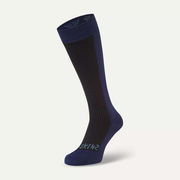 Sealskinz Worstead Waterproof Cold Weather Knee Length Sock Small Black/Navy Blue  click to zoom image
