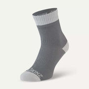 Sealskinz Wretham Waterproof Warm Weather Ankle Length Sock Small Grey  click to zoom image