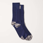 Sealskinz Wroxham Bamboo Mid Length Waffle Sock Small/Medium Blue/Grey/Cream  click to zoom image