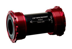 CeramicSpeed T45 Shimano Coated Bottom Bracket Frame: T45/ThreadFit/Colnago, Crank: 24mm Red  click to zoom image