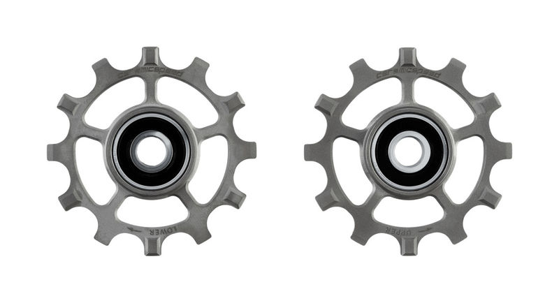 CeramicSpeed Titanium Pulley Wheels Shimano 11s NW Narrow Wide 9100 R8000 click to zoom image