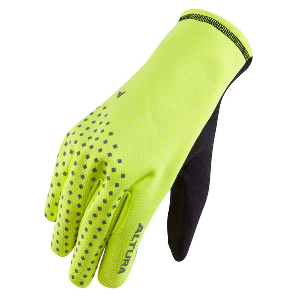 Altura Fleece Windproof Nightvision Gloves Yellow click to zoom image