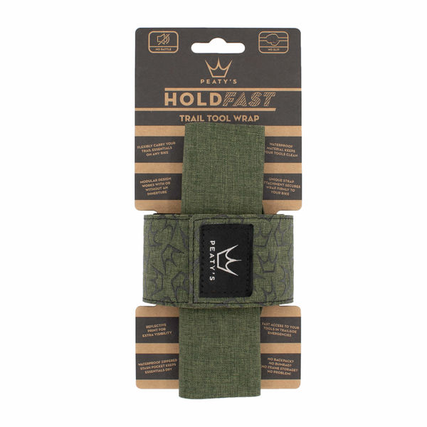 Peaty's HoldFast Trail Tool Wrap Moss Green click to zoom image