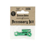 Peaty's x Chris King Tubeless Valve Accessory Kit Single Emerald  click to zoom image