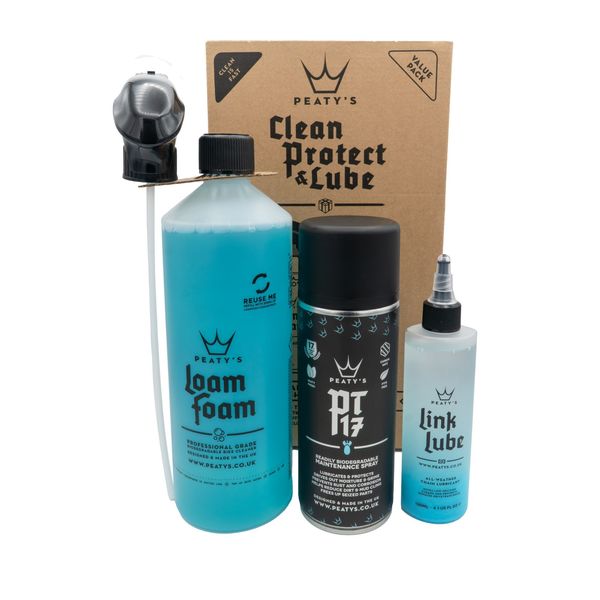 Peaty's Clean Protect Lube Gift Pack click to zoom image