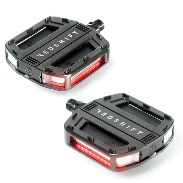 Redshift Sports Arclight Pedals Alloy Pedals with adjustable LEDs (Red/White) - Clip in light design click to zoom image