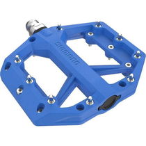 Shimano PD-GR400 flat pedals, resin with pins, blue