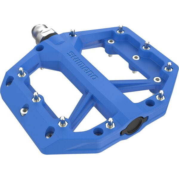 Shimano PD-GR400 flat pedals, resin with pins, blue click to zoom image