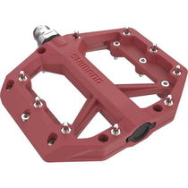 Shimano PD-GR400 flat pedals, resin with pins, red