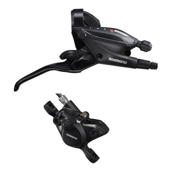 Shimano ST-EF505 hydraulic 7-speed STI bled with BR-MT200 calliper, right front click to zoom image