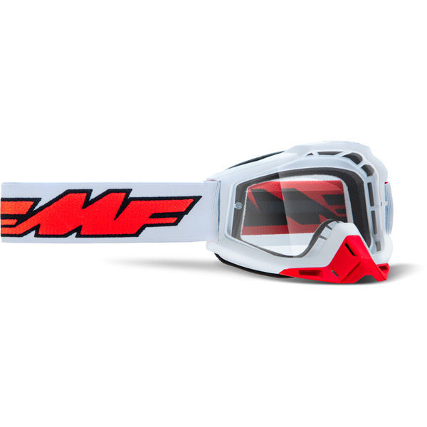 FMF Goggles POWERBOMB Goggle Rocket White Clear Lens click to zoom image