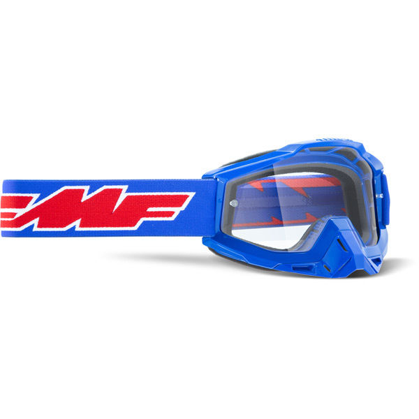 FMF Goggles POWERBOMB Goggle Rocket Blue Clear Lens click to zoom image