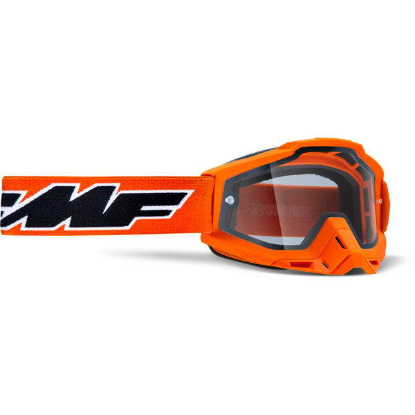 FMF Goggles POWERBOMB Enduro Goggle Rocket Orange Clear Lens click to zoom image