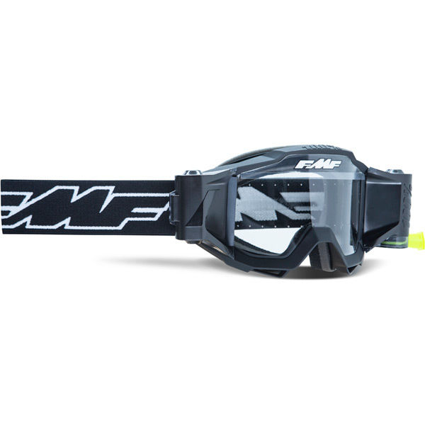 FMF Goggles POWERBOMB Film System Goggle Rocket Black Clear Lens click to zoom image