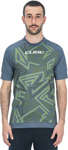 Cube Atx Round Neck Jersey Tm S/s Olive/grey click to zoom image