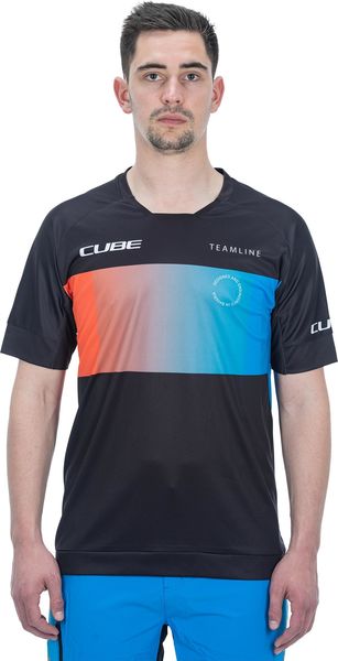 Cube Teamline Roundneck Jersey S/s Black/blue/red click to zoom image