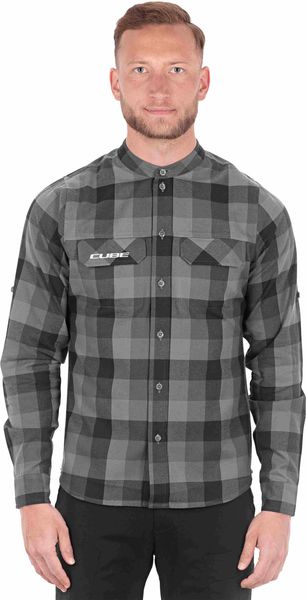 Cube Work Shirt L/s Grey Check click to zoom image