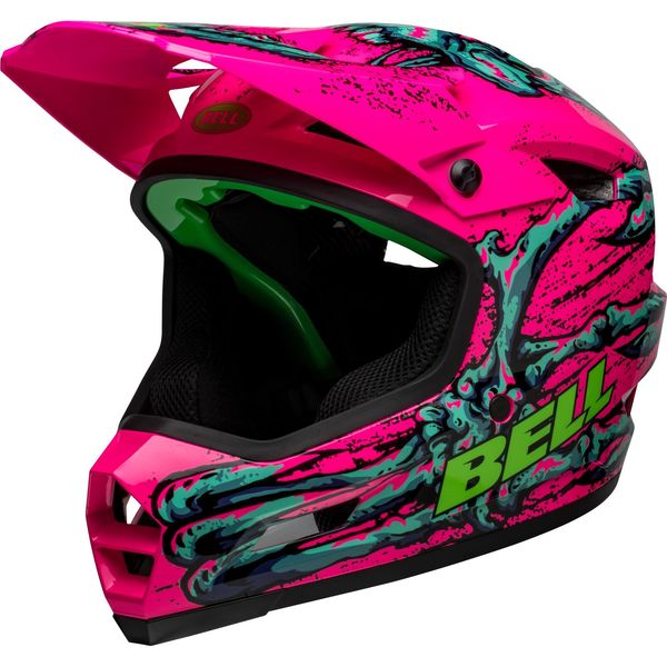 Bell Sanction 2 Dlx Mips MTB Full Face Helmet 2023 Bonehead Gloss Pink/Turquoise click to zoom image