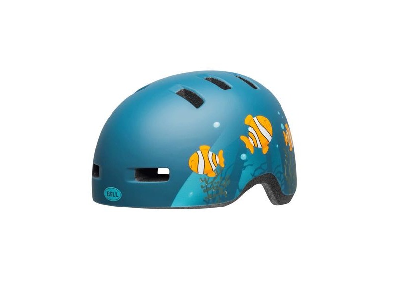 Bell Lil Ripper Toddler Helmet Clown Fish Matte Grey-blue Unisize 45-51cm click to zoom image