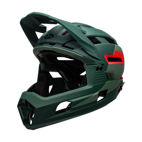 Bell Super Air R Mips MTB Full Face Helmet Matte/Gloss Green/Infrared click to zoom image