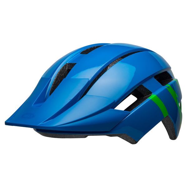 Bell Sidetrack II Mips Youth Helmet Strike Gloss Blue/Green Unisize 50-57cm click to zoom image