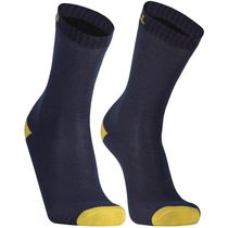 DexShell Ultra Thin Crew Socks Navy Lime Yellow