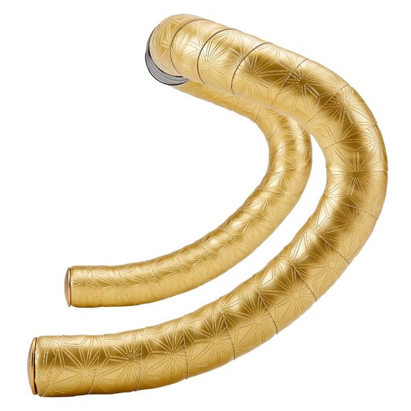 Supacaz Bling Bar Tape 2023: Gold + Ano Gold Plugs click to zoom image