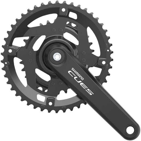 Shimano CUES FC-U4010 CUES 2 piece design chainset, for 9/10-speed, 46/30T click to zoom image