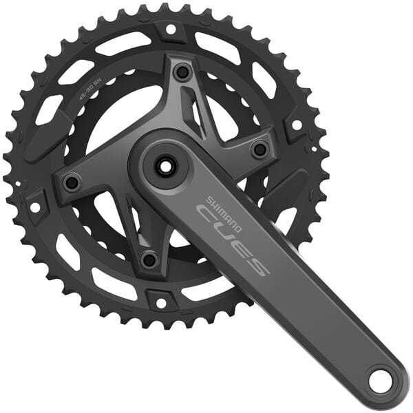 Shimano CUES FC-U6000 CUES 2 piece design chainset, for 9/10-speed, 46/30T click to zoom image