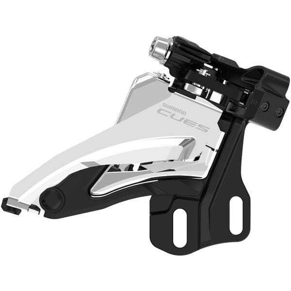 Shimano CUES FD-U4000-E CUES double front derailleur 9/10-speed, E-Type mount, side swing click to zoom image