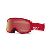Giro Cruz Snow Goggle Red & White Wordmark - Amber Scarlet Len Medium Frame