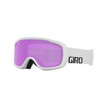 Giro Cruz Snow Goggle 2022: White Wordmark - Amber Pink Lenses Medium Frame