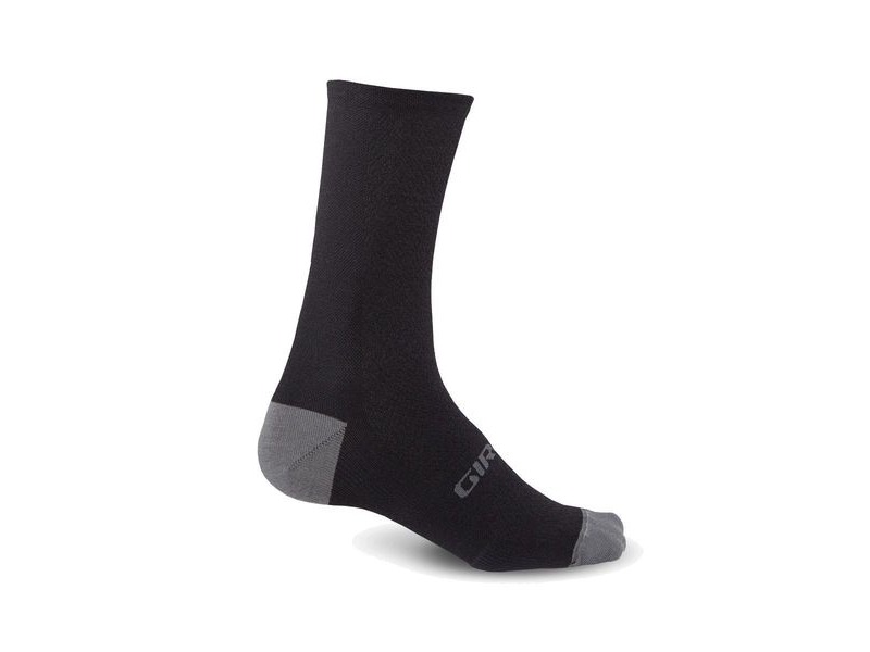Giro Hrc+ Merino Wool Cycling Socks Black/Charcoal click to zoom image