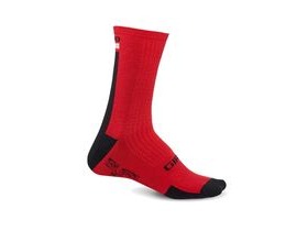 Giro HRC+ Merino Wool Cycling Socks Dark Red/Black/Grey