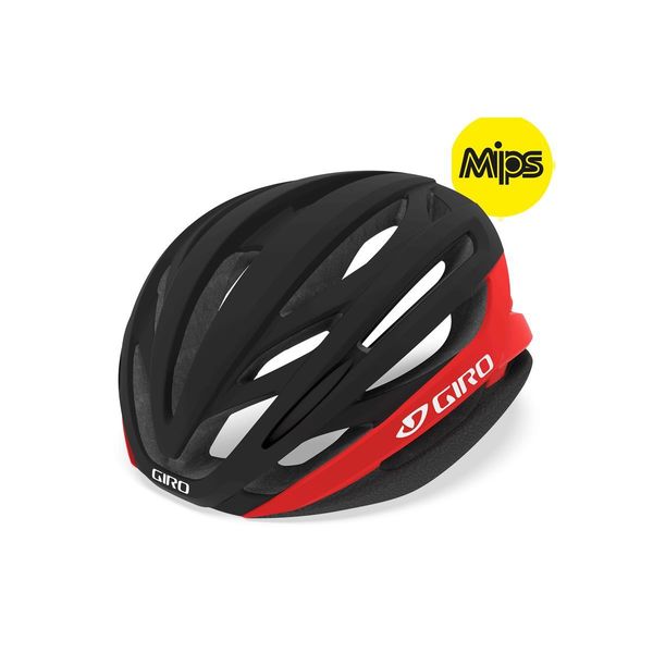 Giro Syntax Mips Road Helmet Matte Black/Bright Red click to zoom image