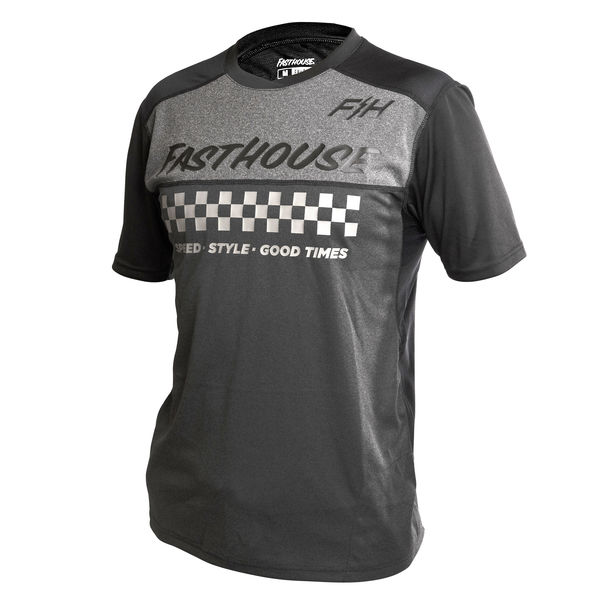 Fasthouse Alloy Mesa Short Sleeve Jersey Heather Charcoal/Black click to zoom image