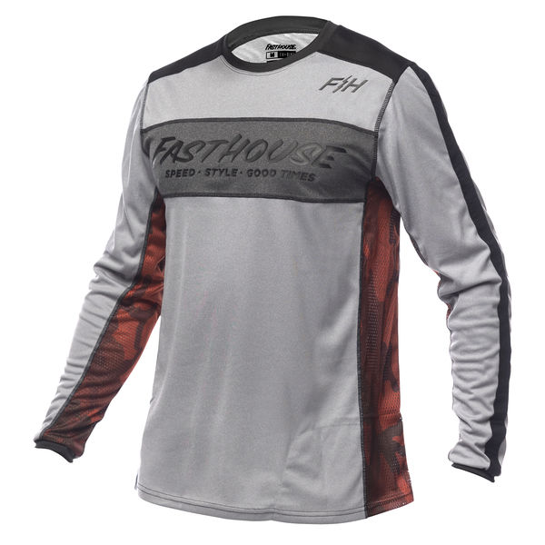 Fasthouse Classic Acadia Long Sleeve Jersey Heather Grey click to zoom image