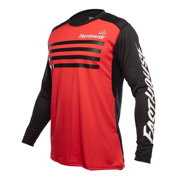 Fasthouse Alloy Stripe Jersey Ls Red click to zoom image
