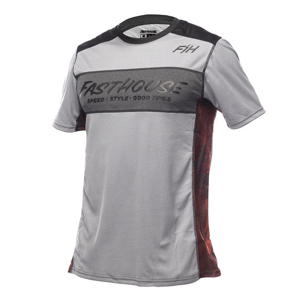 Fasthouse Classic Acadia Short Sleeve Jersey Heather Grey click to zoom image